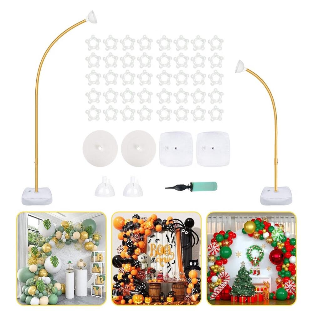OurWarm Gold Balloon Arch Stand Kit 9.35FT & 6FT Bendable w/Base